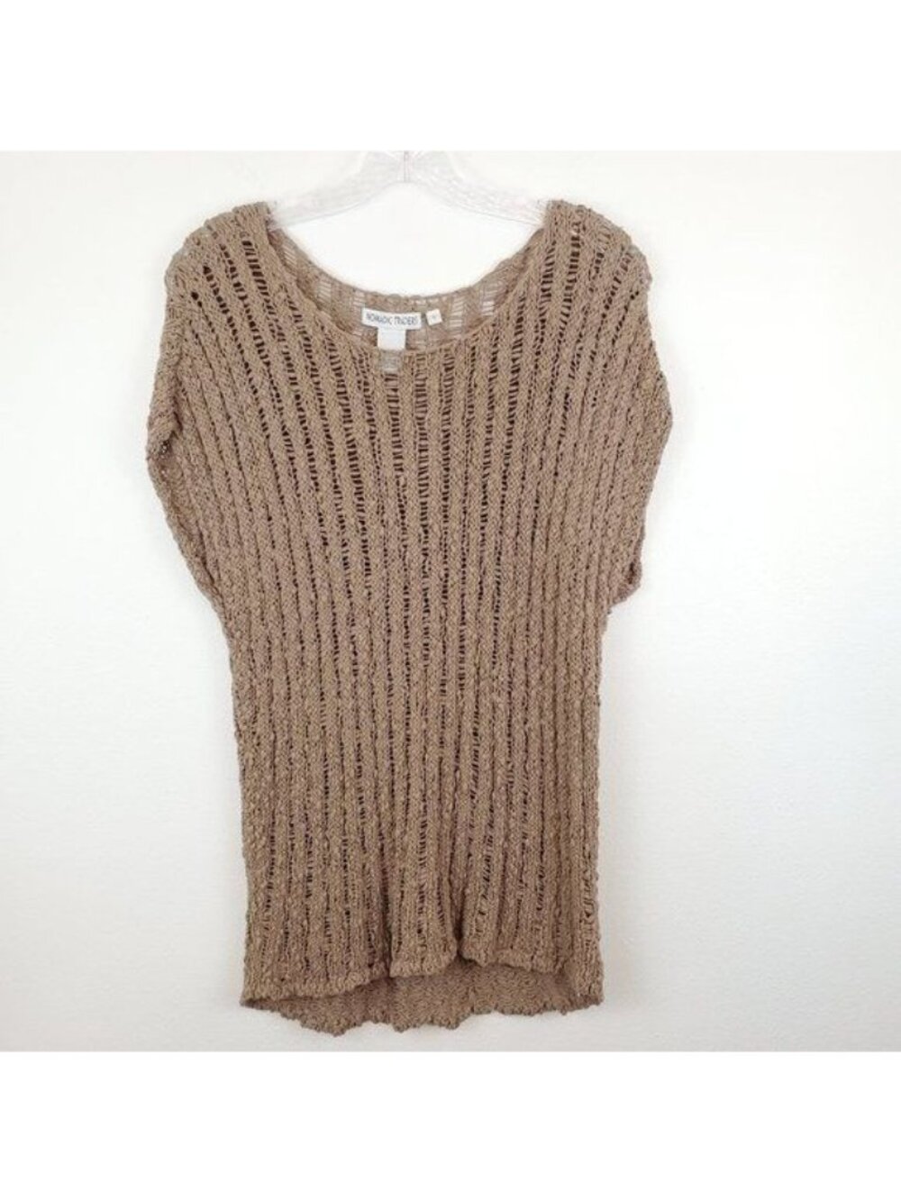 Nomadic Traders open knit crop sleeved top